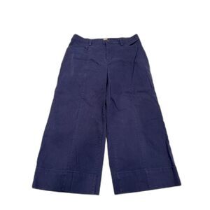 Duluth Trading Co. Navy Wide Legged Cropped Pants Size 14